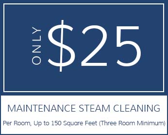 $25 Maintenance Steam Cleaning - Per Room, Up to 150 Square Feet (Three Room Minimum)